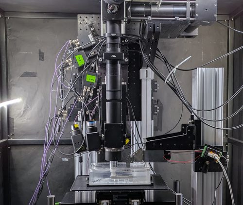 BrainSaw OG, the original serial section two-photon tomography microscope at the Sainsbury Wellcome Centre